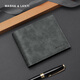 MashaLanti Valentine's Day Birthday Gift for Boyfriend Men's Wallet Short 2025 New Style Multi-Card Card Wallet Smoke Gray [Give Boyfriend Gift for Husband Father Dad