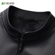 Shanshan Leather Men's Autumn and Winter New Business Casual Stand Collar Young and Middle-aged Handsome Style Motorcycle Leather Jacket Men's Clothing