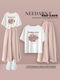 Dunran 140jin [Jin ist gleich 0,5 kg] Leicht fettes Frauenfleischabdeckung koreanischer High-End-großer Sommer-Dopamin-Rosa-Outfit lose T-Shirt Kurzärärmig A693T Hemd + rosa Hosen und Röcke Set S Vorschlag: 80-95jin [Jin gleich 0,5 kg]