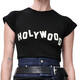 
LOEWE Women's Black Cotton Holywood Print Small Silhouette T-Shirt S