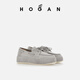 HOGAN【TC】女鞋春夏系列H-Wrap系列H681船鞋系带厚底鞋 灰色 37