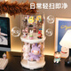 KAMAN labubu display box labubu storage box rotating dust cover vinyl doll plush doll figure display stand electric model rotating display box 1 piece