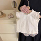 Xinnan Girls Kitchen Rock Set Sommer 2025 Neues Baby Mode sommerliche Baumwollmädchen modische zweiteilige Sommer Jacquard Rock Set Größe 100 [Vorgeschlagene Höhe 85-95 cm]