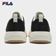 FILA official men's canvas shoes 2025 autumn new hamburger shoes breathable casual shoes sports shoes black/milk white-BG 42.5