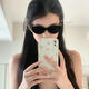 Jennies gleiche Sonnenbrille für Frauen Outdoor -Fotografie Sonnenbrille Sonnenbrille Retro Heiße Mädchen Katze Augen zeigen kleine Brillen europäische und amerikanische Katzenaugen Sonnenbrille [1]