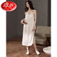 Langsha Sling Nightgown For Women 2025 Nouveau été avec poitrine poitrine sexy imitation de soie d'été Couleur solide cool pyjama AM13116 avec poitrine m 160