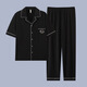 Heyu Herren-Pyjama-Herren-Kurzärmel-Sommer-Dünne Baumwoll-Pyjama-Pyjama-Herren-Feder- und Sommer-Kleidungsstück G3884 Blau (kurzärmelig) 195 4xl [Empfohlen 170-200jin [Jin gleich 0,5 kg]]