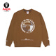 AAPE flagship store men's clothing spring and summer ape man letter print color spliced round neck sweatshirt 3883XXJ BKX/black S single size