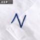 Jeep Spirit Men's Line Lappel Kurzarm T-Shirt Lose Hemd Kragen Top Kleidung mit LED T-Cotton Line T-Shirt Line Sommer 9711 Weiß 2xl