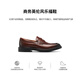 爱步（ECCO）乐福鞋男 舒适皮鞋商务鞋英伦一脚蹬皮鞋 都市伦敦525654 深棕红52565401053 40