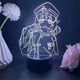 Bonitas sesiones de fotos y sueños de convertirse en una chica mágica figura USB Night Light Dance Shina Duna Kelis Tenkawa Kaorko Anime 4877 Tenkawa Kaorko White Crack 16 Colors + Control remoto USB + Compartimento de batería
