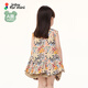 Jnby par Jnby New Jiangnan tissu bébé A-Type Robe à manches courtes Coton Popline 25 Filles d'été bébé yp4g10480 690 / poudre mélangée 100 cm