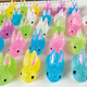 DALINGER Ornements lumineux Mini Crystal White Rabbit Children's Luminous Migne Animal Toys Doll Fluorescent Small Object Luminous [Ball Ball Rabbit] Petites pièces (couleur mixte)
