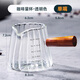 TEOTM glass extraction cup small milk cup with graduated measuring cup espresso wooden handle small milk jug ounce cup