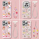 SMVPKT-Katze geeignet für die Ehrenmagie Magic7 Mobiltelefon Fall Huawei Magic6Pro Magic5 Full-inclusive-Objektivfilm Timekeeping Nm15686 Flower Kt Cat + Hanging Chain C598 kommt mit Honor Magic7pro