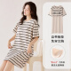 Camisón de gato para mujeres, algodón puro cómodo con la almohadilla de la almohadilla de la almohadilla de la almohadilla, el juego de ropa para el hogar del cuello redondo simple y casual simple se puede usar fuera de HC-X12529-Nightgown-Women M adecuado para 80-100Jin [Jin es igual a 0,5 kg]