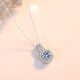 Moissanite Pendant PT950 Platinum Necklace Luxury Square Package 18K Gold Necklace Valentine's Day Birthday Gift for Girlfriend Light Luxury Square Package Necklace + Square Gift Box