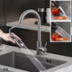 Jiumuwang Küchenpistole grauer Nano Sus304 Edelstahl handgefertigtes Waschbecken großer Tank -Tank -Tisch -Mittel -Tisch -Schüssel Waschbecken [Picking Faucet Luxury Package] Silber 680x450mm