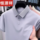 Hengyuanxiang 2025 Nuevo polo de camiseta de manga corta con sensor de hielo para hombres para hombres de mediana edad, traje informal de papá Polo Día del padre 15125 Orquídea profunda/manga corta M 165 [sugerido 90-120Jin [Jin equivale a 0.5 kg]]]