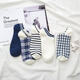 Spring and summer hot socks for women, low houndstooth retro men's short tube Japanese shallow mouth invisible boat socks wholesale, one pair of five colors, a total of 5 pairs [houndstooth]
