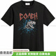 Trainer Signatures Skelett Rexy Round Neck Kurzarm T-Shirt Männer und Frauen gleich schwarzes Modesleichter und rein trendiger schwarzer XS