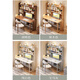 Huixun folding desk bookshelf bookcase integrated solid wood household children's study table small apartment bedroom space-saving computer table walnut color #folding desk + bookshelf 80cm*60cm*75cm total height 175cm