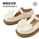 Tianmei Children's 2025 Autumn New Style Girls' Casual Girls' Bow Bow Fashion Versatile Shoes Beige 28