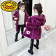 G.DUCKKIDS女童外套秋冬季2023新款小女孩冬装毛衣外套儿童冬季洋气加厚上衣 五角星毛毛衣粉色 130 建议身高120建议身高110-12