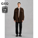 GXGGXG Men's Wear Shopping Mall Brown Texture Twill Commuting Short Coat Brown 165/S