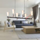 Leshi (NVC) Leshi Lighting Chandeliers Simple Modern and Fashionable Salle Dining Room Study Chambre Luxury Luxury Zhuoya JBXG12154 12 têtes 112W-95 * 75 cm 7020730