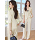 Kefuyan Essigsäurefettanzug Dünne Stoff Satin Jacke für Frauen im Sommer Stil Royal Schwester Streetbrated Temperament Göttin Style Casual Anzug Einzelstück schwarzer Anzug Jacke xn9766 s