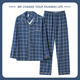 Iosn Baumwollpyjama Herren Frühling und Herbst Langarm Hosen Dünne Jugend große Sommer-Heimkleidung Set YZL-WRQS9928 L Größe empfohlen 100-130jin [Jin gleich 0,5 kg]
