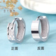 Luo Hua Cing Chun, a pair of Pt950 earrings for women, shiny ear rings, ear buckles, ear bags, platinum earrings, Valentine's Day gift for girlfriend, half double row of baby's breath earrings