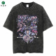 Youdi Harajuku Hip-Hop Camiseta de algodón de algodón Lavado de anime japonés Hunter Hunter Hunter X Hunter B1342 Lavado de negro S