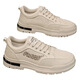 
Jingpu Fei men's shoes for spring breathable and odor-proof canvas shoes lightweight and versatile thick-soled casual sports trendy shoes CF9906 khaki 44
