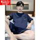 Hongdou (Hodo) Pyjamas für Männer im Sommer Pure Cotton Thin Shorts für Männer können beiläufig für Männer mit größerer kühler Kleidungskleidung 9928# L [vorgeschlagen 100-120jin [Jin entsprechen 0,5 kg]] getragen werden.