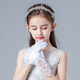 Miaopule white gloves etiquette children's wedding dress gloves princess girls girls performance dance flower girl birthday super elastic five mesh elastic style - white 4-8 years old super elastic