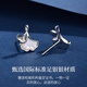Lao Fengxiang Xiaoxing Yunzu silver earrings for women 2025 new earrings for women light luxury niche high-end birthday gift for girls L-EZ415 Ginkgo leaf earrings + brand gift box