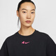 Nike (NIKE) AJA Women's Loose Short Sleeve T-Shirt Summer New Pure Cotton Half Sleeve Official NIKE HQ1697 010 Black L