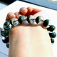 Pulsera de fantasma verde natural de color de ciervo Cornucopia Hombres y mujeres CRISTAL CON BLOJAS SOLITAS 108 Multi-círculo Pulsera de montaña de mil capas 0505 5 mm Green Ghost