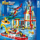 Shantou Lincun QL2260 Fire Series Marine Fire Station Rettungsboot Zusammengebautes Spielzeug Kinderbaustein Geschenk 389110-Hochhaus-Rettungsferngesteuertes Feuerwehrauto