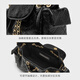 Charles / Keith25 Automne Nouveau produit Huile d'huile Cuir en cuir Aaisselle Diamond Sac à dos Sac à dos CK2-60782702 Black S
