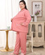 Yiruocai großer Pyjamas für Frauen 200 Jin [Jin ist gleich 0,5 kg] plus Fett plus großer Frühlings- und Herbst-Frauen-Pyjamas extra großgröße 300 Jin [Jin ist gleich 0,5 kg] High-End-Design Sense Rund Hals 9274 Dunkelblau Durchschnittsgröße XL135-160 Jin [Jin entspricht gleich) Jin gleich.