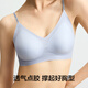 有棵树女士内衣女凉感夏季薄款无钢圈撞色肩带收副乳透气文胸 优雅黑 M