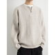 Jiangong Half Zip Sweater Men's Autumn and Winter 2025 New Style Henley Collar Wool Sweater Vertical Pit Stripe Sweater Men's Chenguang Xing M About 100-120 Jin Jin equals 0.5 kg Can be worn