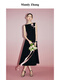 
Mandy Zhang Tulip Haute Couture Series Pink acetic acid dress for women with one-length high-end dress for women Elegant Pink Gift cloth belt M