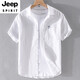Jeep Spirit Herrenlinie Line Revers Kurzarm T-Shirt Lose Hemd Kragen Top Kleidung mit LED T-Cotton Line T-Shirt Line Stoff Sommer 9711 Blau M.