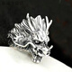 KZD Old Phoenix 999 sterling silver pure silver retro domineering and fierce men's dragon ring personalized creative silver magic dragon ring magic dragon head ring same style single pack same style