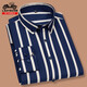 Tableau à manches longues Car Vintage pour hommes 2025 Spring New Business Office Shirted Casual Stripe-Shirt pour hommes EYC2108 11XL 3890-110JIN [Jin est égal à 0,5 kg]