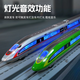 Kawei (KIV) alloy remote control high-speed rail toy train simulation rail car Fuxing train model children's toy car 3 years old and 6 years old rechargeable remote control model - Fuxing - three sections - silver